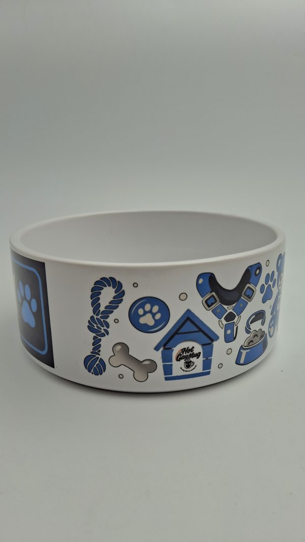 Gamelle en céramique blanche avec illustration puppy: harnais, niche Hot Gay Mug, jouets et accessoires.