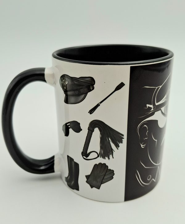 Mug 330 ml "Master & Pup" – Noir & Blanc – Image 3