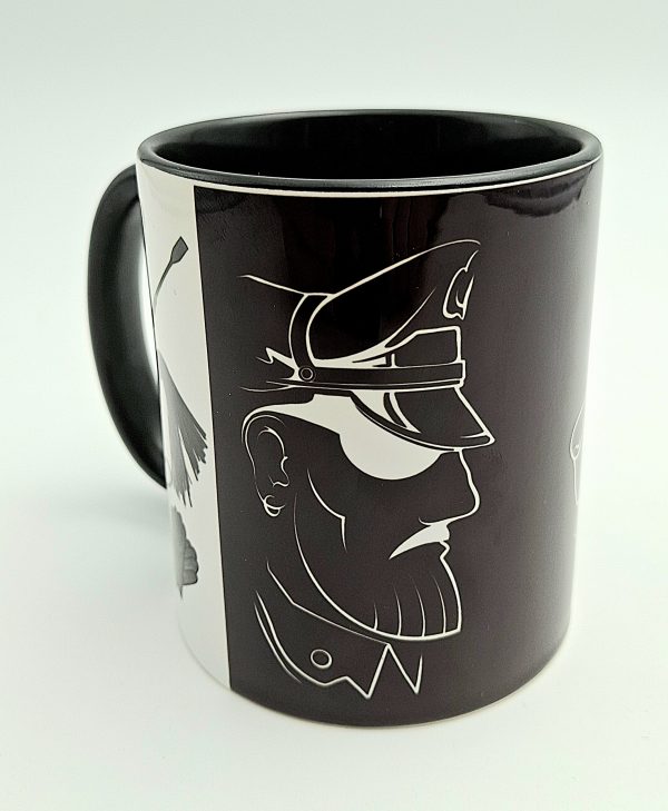 Mug 330 ml "Master & Pup" – Noir & Blanc – Image 2