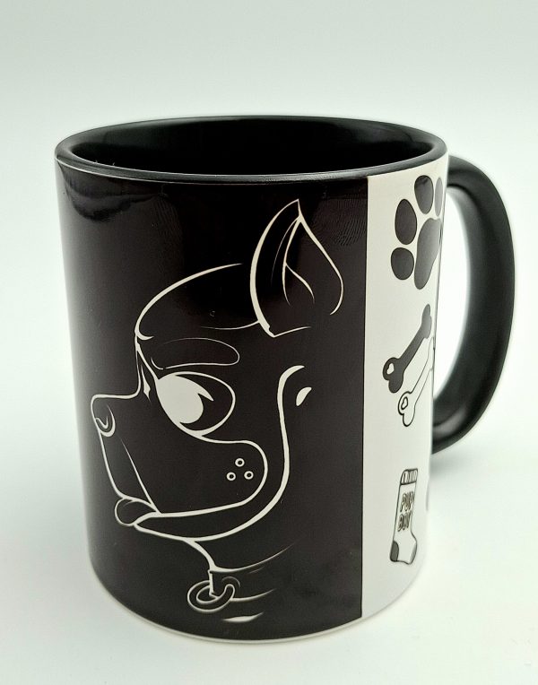 Mug 330 ml "Master & Pup" – Noir & Blanc – Image 4